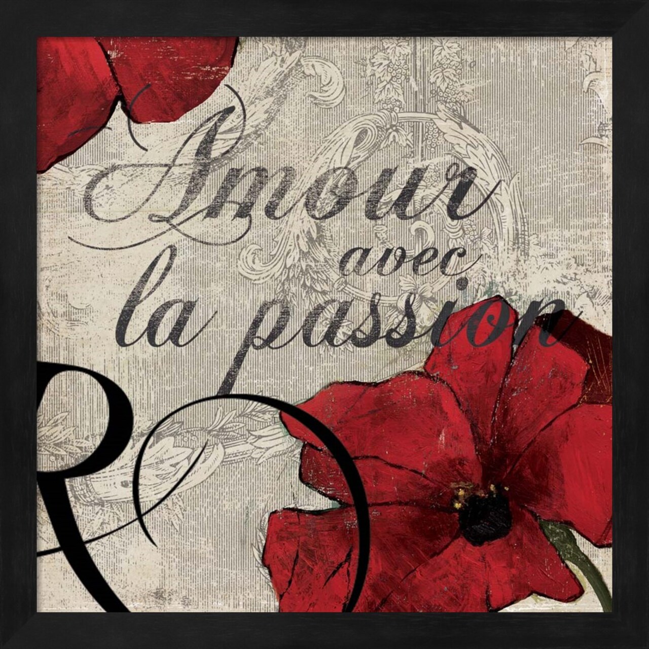 Amour Passion by Posters International Studio 13" x 13" Framed Wall Art